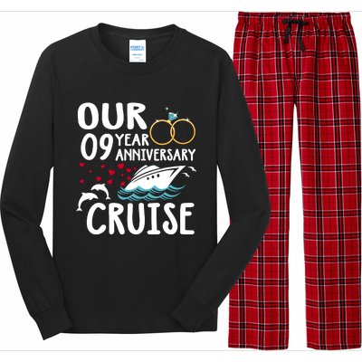 Our 9 Year Anniversary Cruise Trip Wedding Marriage Couple Long Sleeve Pajama Set