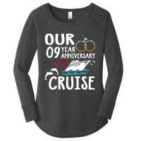 Our 9 Year Anniversary Cruise Trip Wedding Marriage Couple Women's Perfect Tri Tunic Long Sleeve Shirt