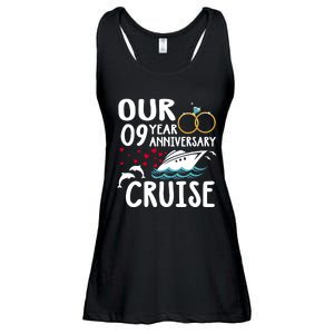 Our 9 Year Anniversary Cruise Trip Wedding Marriage Couple Ladies Essential Flowy Tank