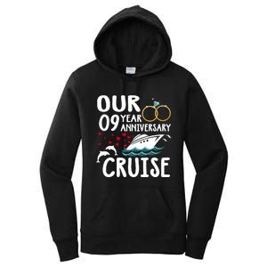 Our 9 Year Anniversary Cruise Trip Wedding Marriage Couple Women's Pullover Hoodie