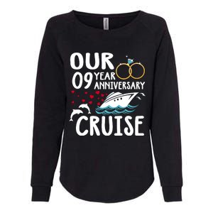 Our 9 Year Anniversary Cruise Trip Wedding Marriage Couple Womens California Wash Sweatshirt