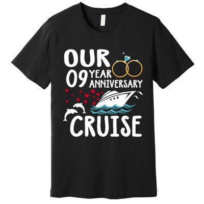 Our 9 Year Anniversary Cruise Trip Wedding Marriage Couple Premium T-Shirt