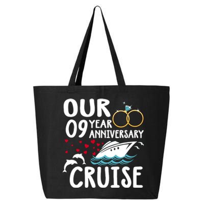 Our 9 Year Anniversary Cruise Trip Wedding Marriage Couple 25L Jumbo Tote