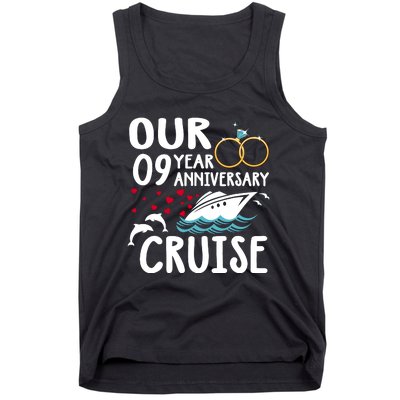 Our 9 Year Anniversary Cruise Trip Wedding Marriage Couple Tank Top