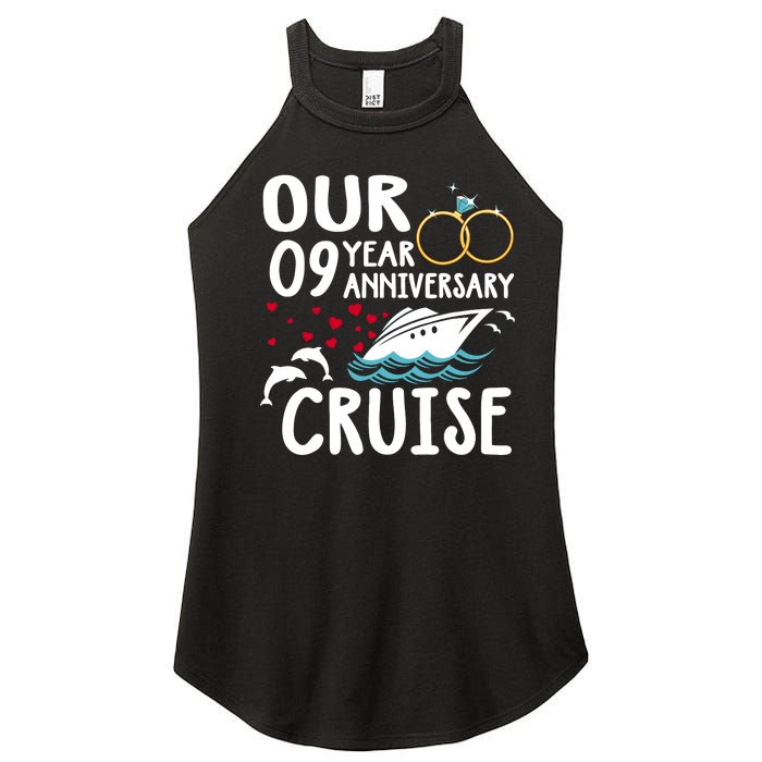 Our 9 Year Anniversary Cruise Trip Wedding Marriage Couple Women's Perfect Tri Rocker Tank