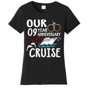 Our 9 Year Anniversary Cruise Trip Wedding Marriage Couple Women's T-Shirt