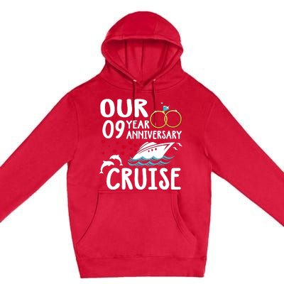 Our 9 Year Anniversary Cruise Trip Wedding Marriage Couple Premium Pullover Hoodie