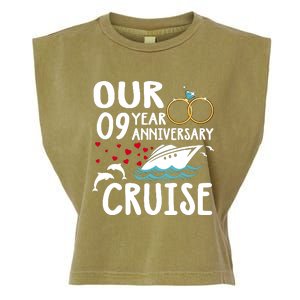 Our 9 Year Anniversary Cruise Trip Wedding Marriage Couple Garment-Dyed Women's Muscle Tee