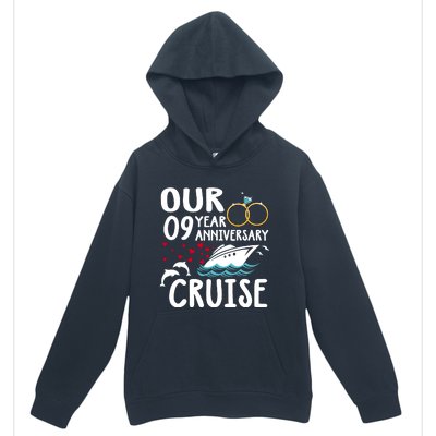 Our 9 Year Anniversary Cruise Trip Wedding Marriage Couple Urban Pullover Hoodie