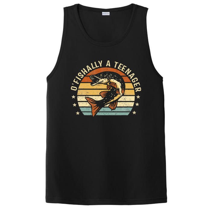 OFishally Anager 13th Birthday Fishing Fisherman Gifts PosiCharge Competitor Tank