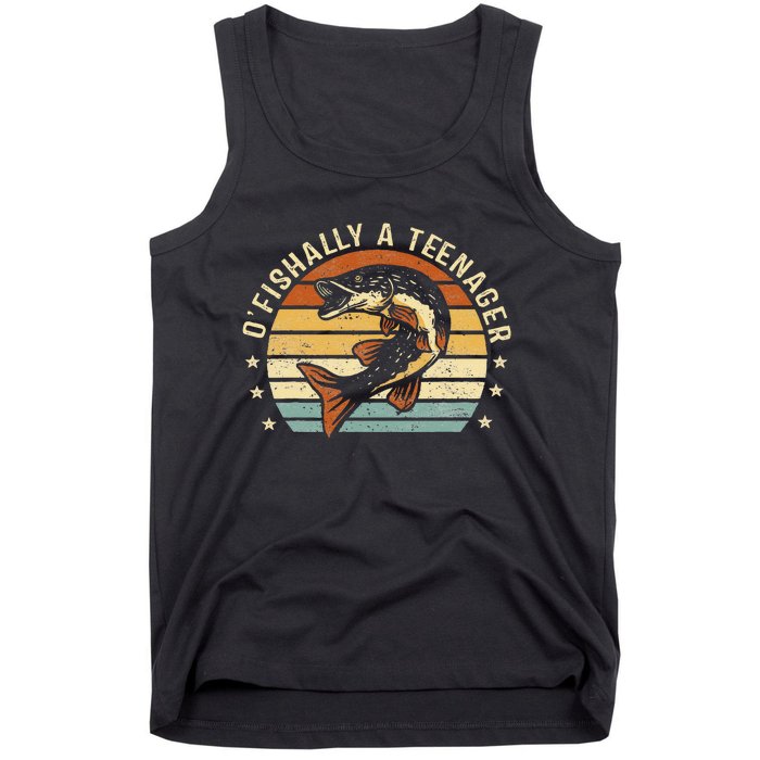 OFishally Anager 13th Birthday Fishing Fisherman Gifts Tank Top