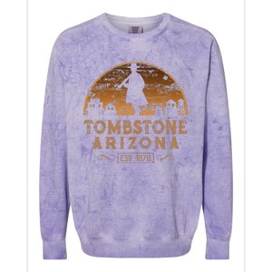 Ombstone Arizona Az Wild West Gunfighter Colorblast Crewneck Sweatshirt