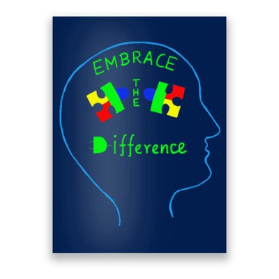 Oviyam Autism Awareness Embrace Difference Puzzle Poster