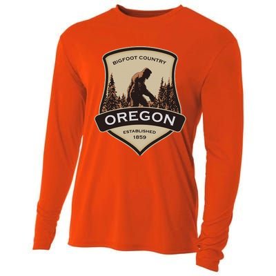 Oregon And A Bigfoot Or A Sasquatch Cooling Performance Long Sleeve Crew