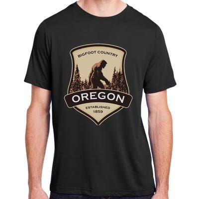 Oregon And A Bigfoot Or A Sasquatch Adult ChromaSoft Performance T-Shirt