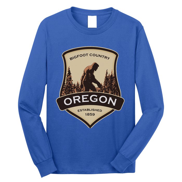 Oregon And A Bigfoot Or A Sasquatch Long Sleeve Shirt