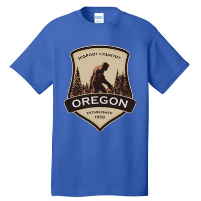 Oregon And A Bigfoot Or A Sasquatch Tall T-Shirt