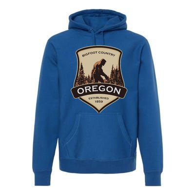 Oregon And A Bigfoot Or A Sasquatch Premium Hoodie