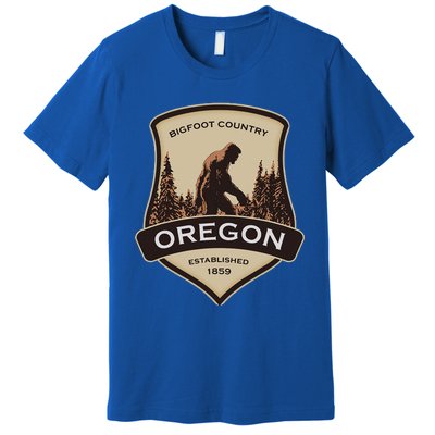 Oregon And A Bigfoot Or A Sasquatch Premium T-Shirt