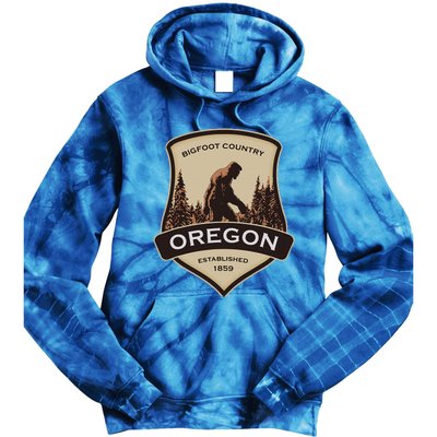 Oregon And A Bigfoot Or A Sasquatch Tie Dye Hoodie