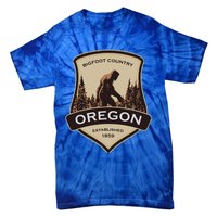 Oregon And A Bigfoot Or A Sasquatch Tie-Dye T-Shirt