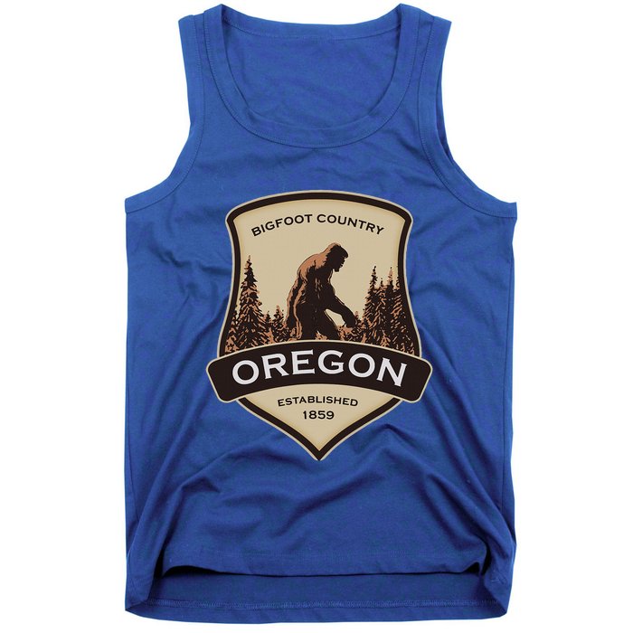 Oregon And A Bigfoot Or A Sasquatch Tank Top