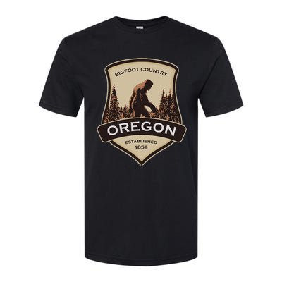 Oregon And A Bigfoot Or A Sasquatch Softstyle CVC T-Shirt