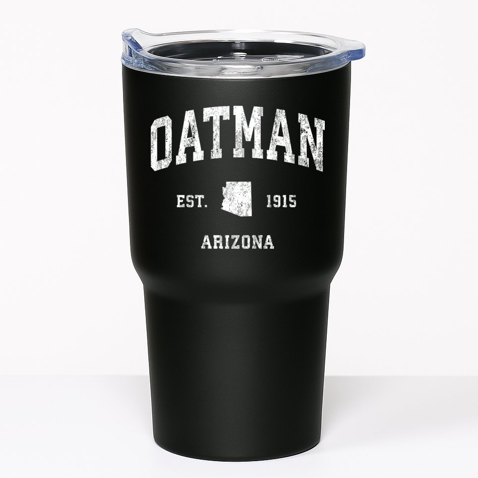 Oatman Arizona Az Vintage Athletic Sports Tumbler
