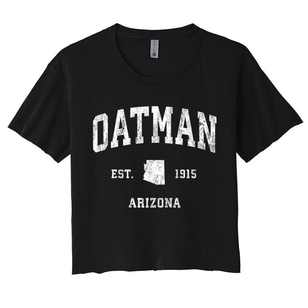 Oatman Arizona Az Vintage Athletic Sports Crop Top