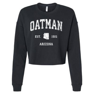 Oatman Arizona Az Vintage Athletic Sports Cropped Pullover Crew
