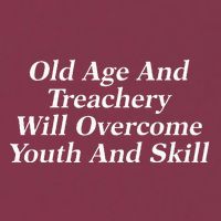 Old Age And Treachery Will Overcome And Skill Apparel 16oz Travel Tumbler