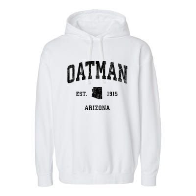 Oatman Arizona Az Vintage Established Athletic Sports Design Garment-Dyed Fleece Hoodie