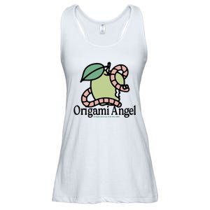 Origami Angel Apple Worm Ladies Essential Flowy Tank