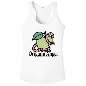 Origami Angel Apple Worm Ladies PosiCharge Competitor Racerback Tank