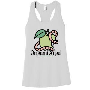 Origami Angel Apple Worm Women's Racerback Tank