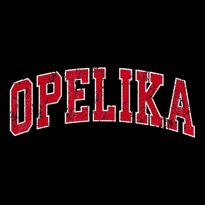 Opelika Alabama Al Vintage Sports Design Red Design Sweatshirt