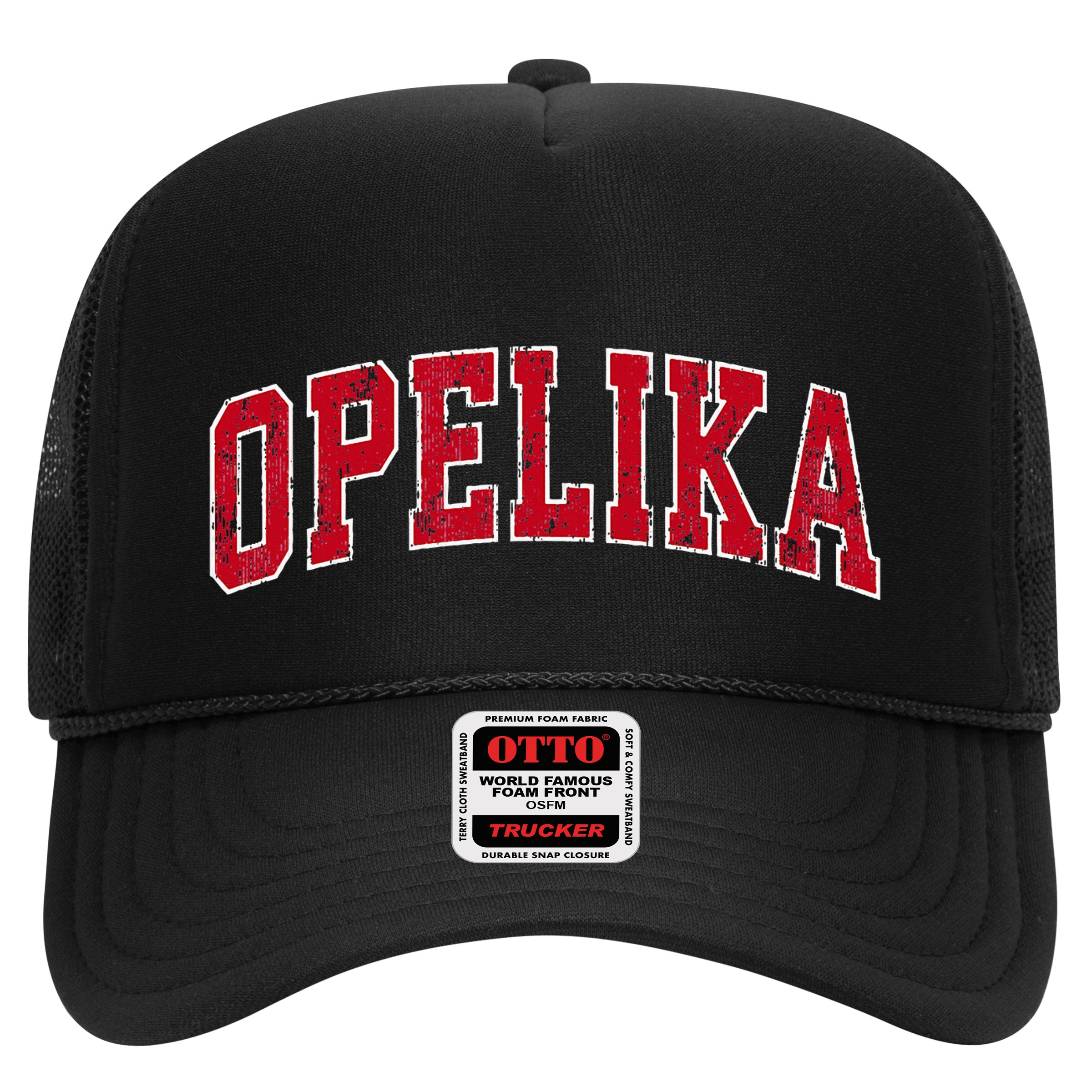 Opelika Alabama Al Vintage Sports Design Red Design Hat