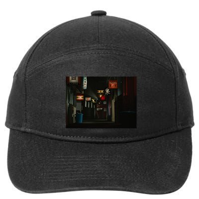 Ozu An Autumn Afternoon Street (Night) 7-Panel Snapback Hat