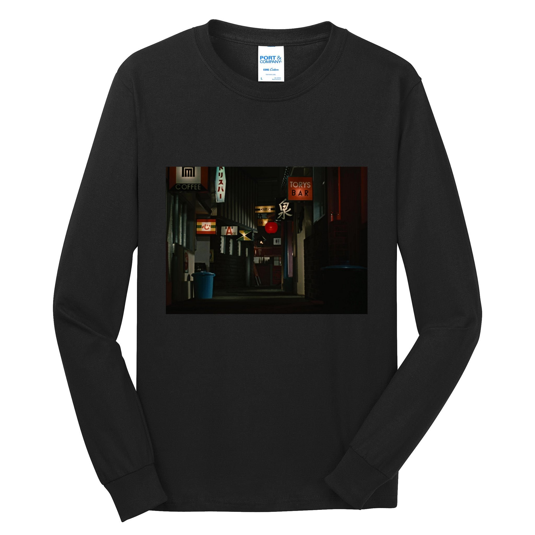 Ozu An Autumn Afternoon Street (Night) Tall Long Sleeve T-Shirt
