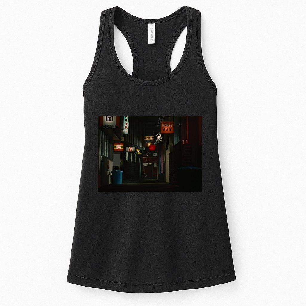 Ozu An Autumn Afternoon Street (Night) Womens Tank Top