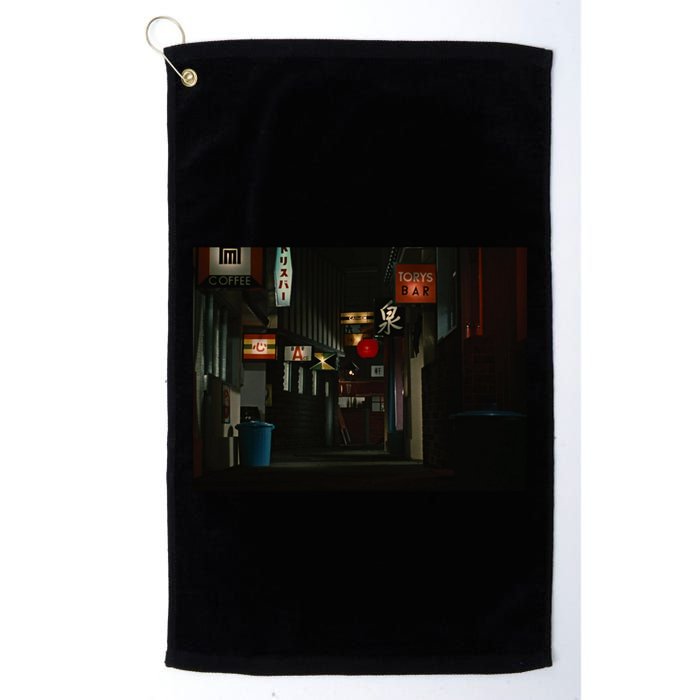 Ozu An Autumn Afternoon Street (Night) Golf Towel