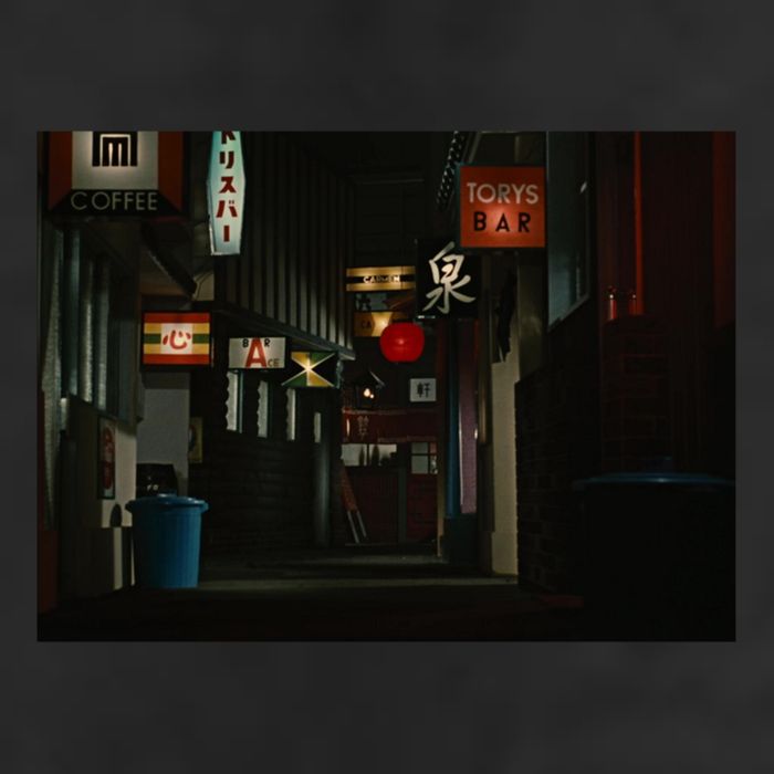 Ozu An Autumn Afternoon Street (Night) Golf Towel