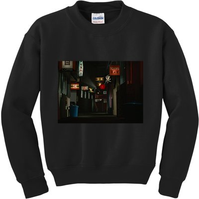 Ozu An Autumn Afternoon Street (Night) Kids Sweatshirt