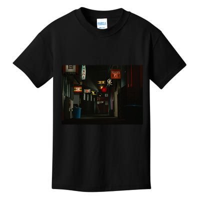 Ozu An Autumn Afternoon Street (Night) Kids T-Shirt