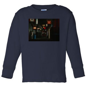 Ozu An Autumn Afternoon Street (Night) Toddler Long Sleeve Shirt