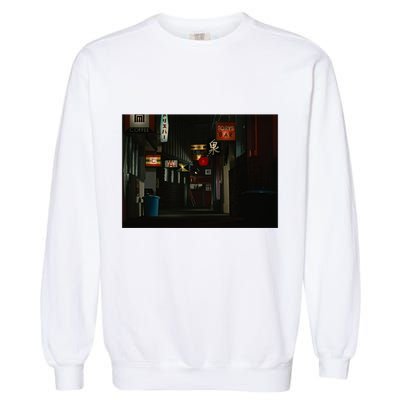 Ozu An Autumn Afternoon Street (Night) Garment-Dyed Sweatshirt