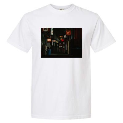 Ozu An Autumn Afternoon Street (Night) Garment-Dyed Heavyweight T-Shirt