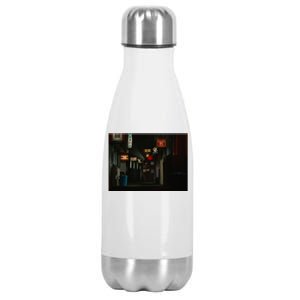 Ozu An Autumn Afternoon Street (Night) Stainless Steel Insulated Water Bottle