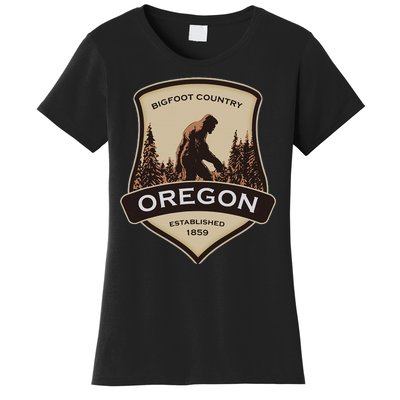 Oregon And A Bigfoot Or A Sasquatch Women's T-Shirt