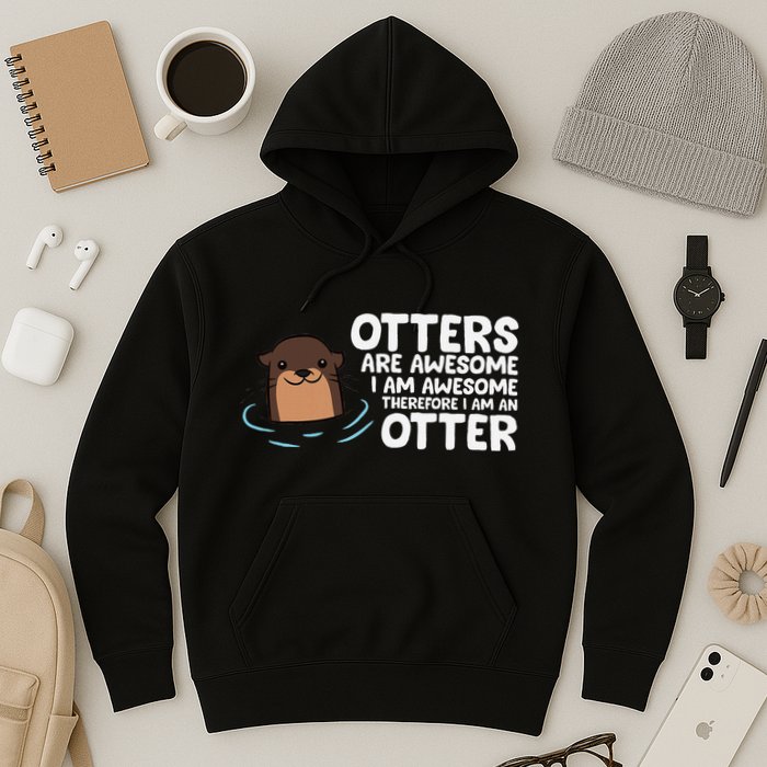Otters Are Awesome IM Awesome Therefore I Am An Otter Hoodie